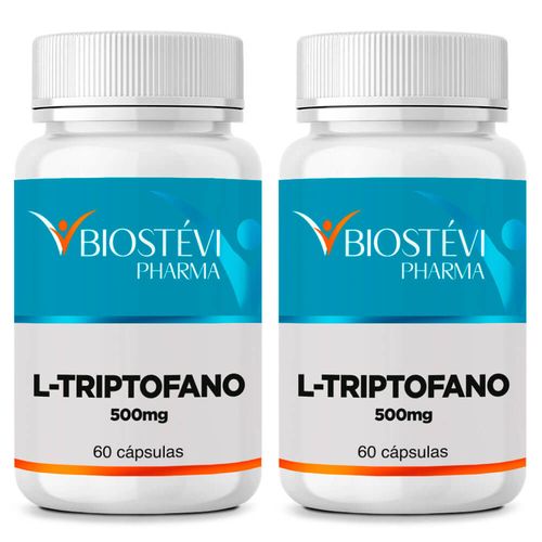 1221-Kit-2-Potes-L-Triptofano-500mg-60-capsulas
